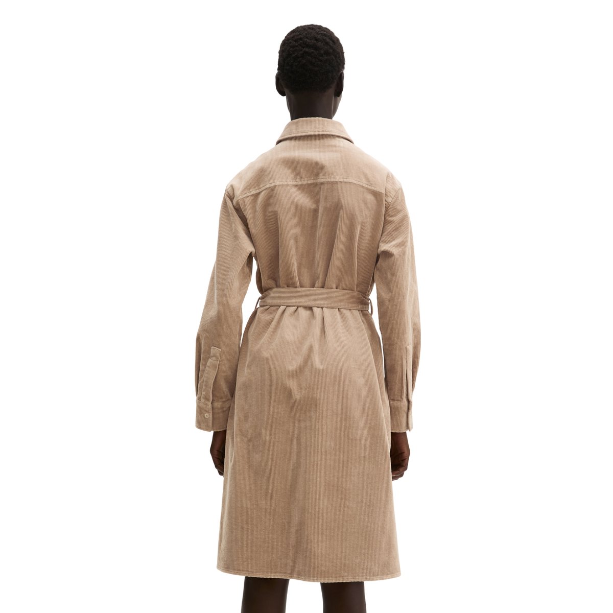 Robe en velours côtelé, coupe classique avec une texture rainurée décontractée beige, MARC O'POLO