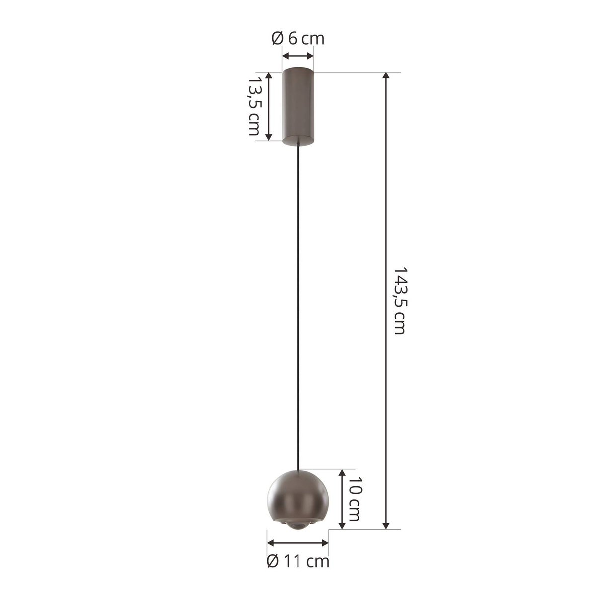 Suspension en aluminium designLED, Varineth nickel satiné, LUCANDE