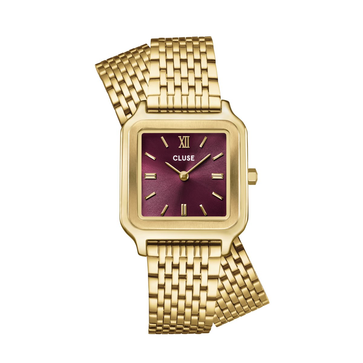 Montre Analogique  GRACIEUSE doré bordeaux doré, CLUSE