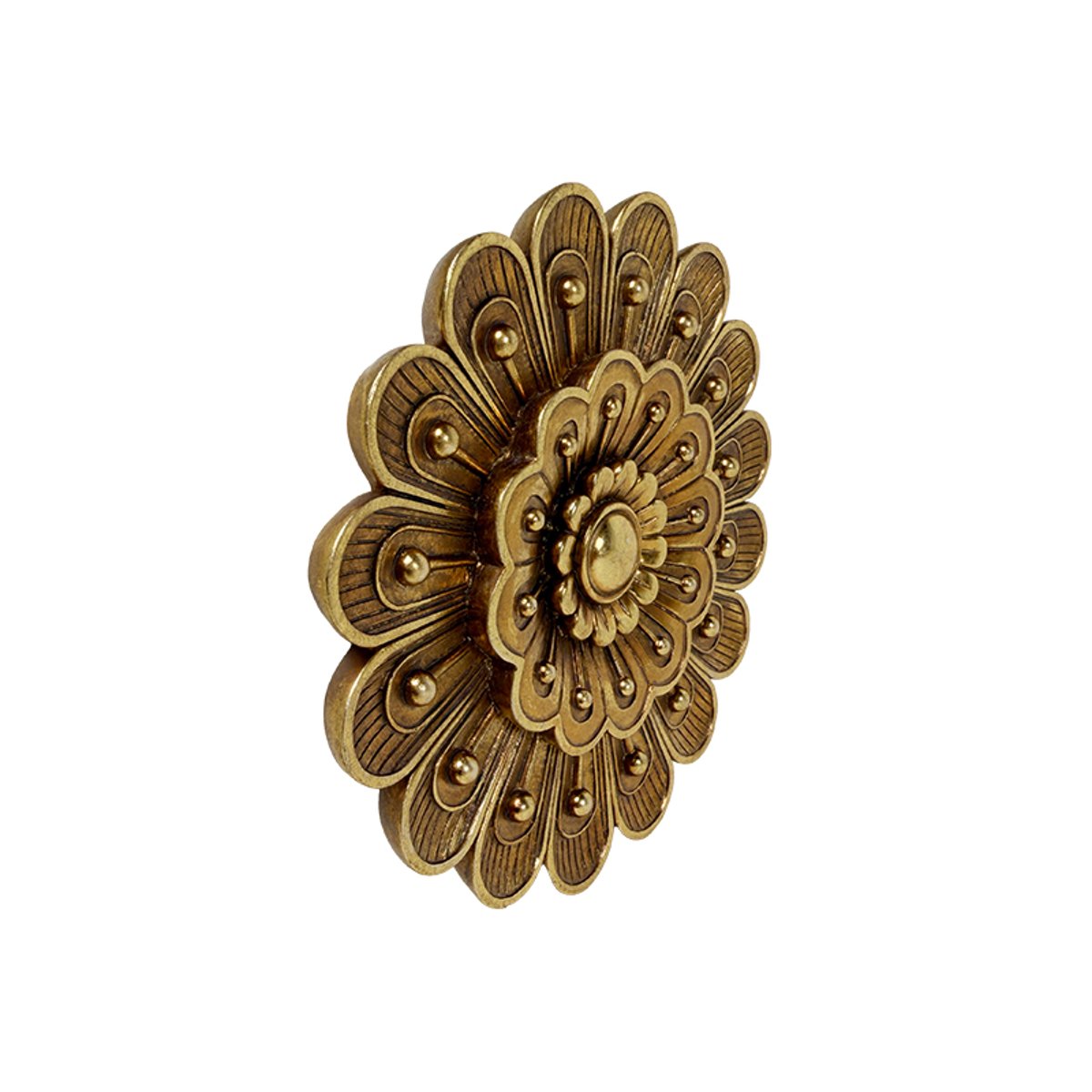 Déco murale fleur 15cm or, EMDE