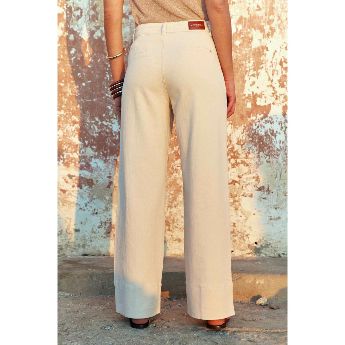 Pantalon droit uni PAOLA 05-naturel, LA PETITE ETOILE