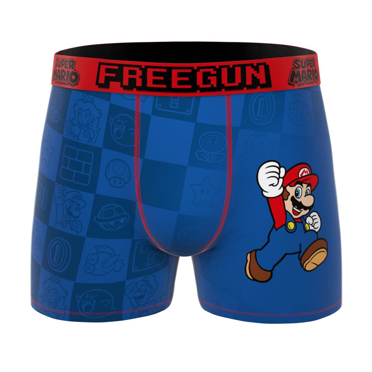 Lot De 3 Boxers Super Mario rouge/bleu/jaune/vert, FREEGUN