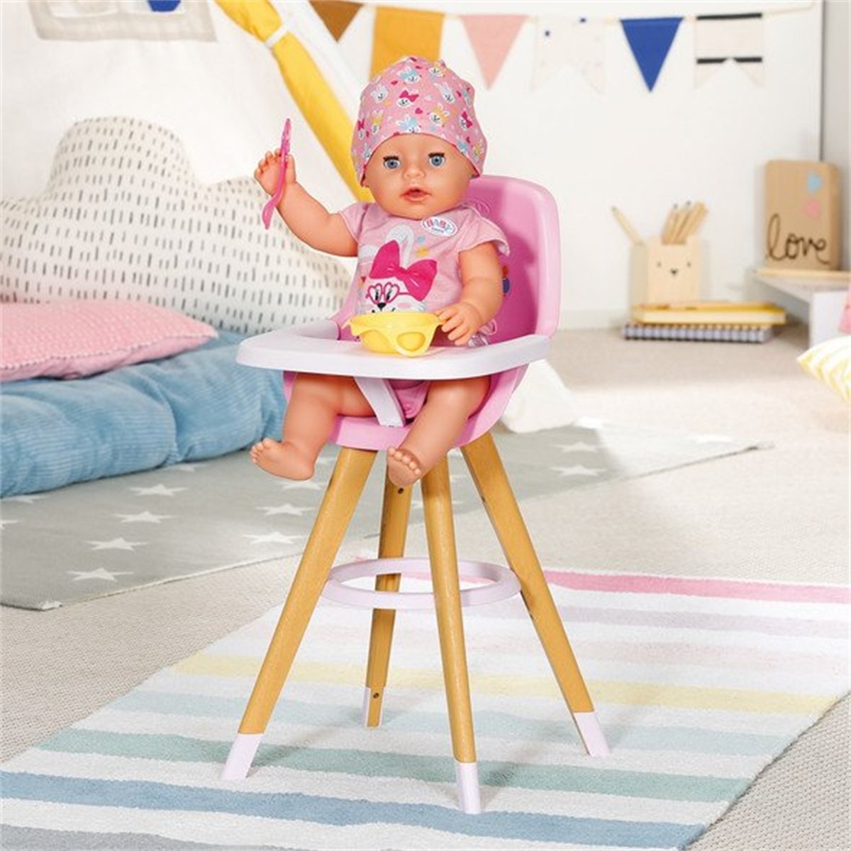 BABY Born Chaise haute pour poupée de 43 cm multicolore, ZAPF CREATION