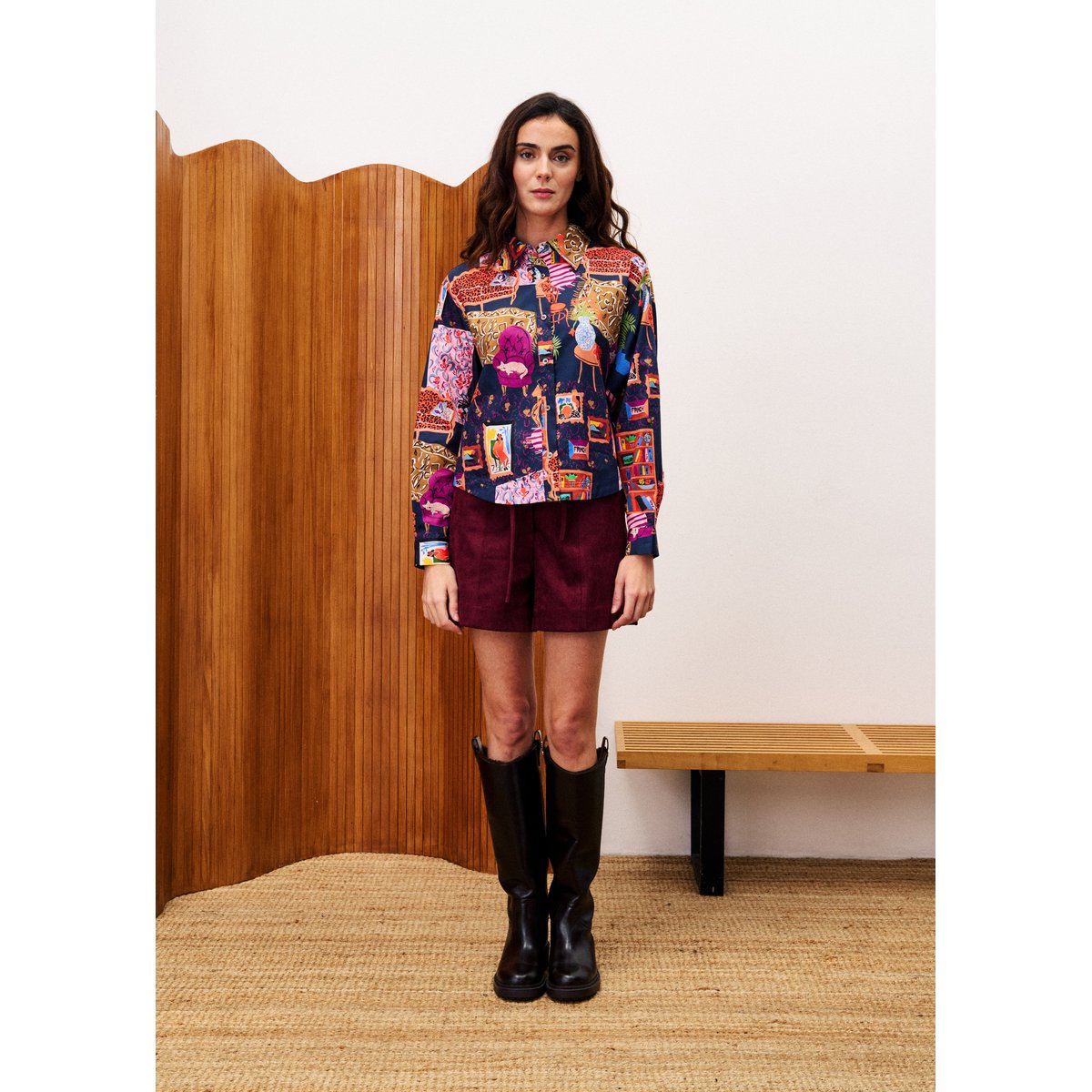 Chemise en coton SARTRE salon nuit, FRNCH
