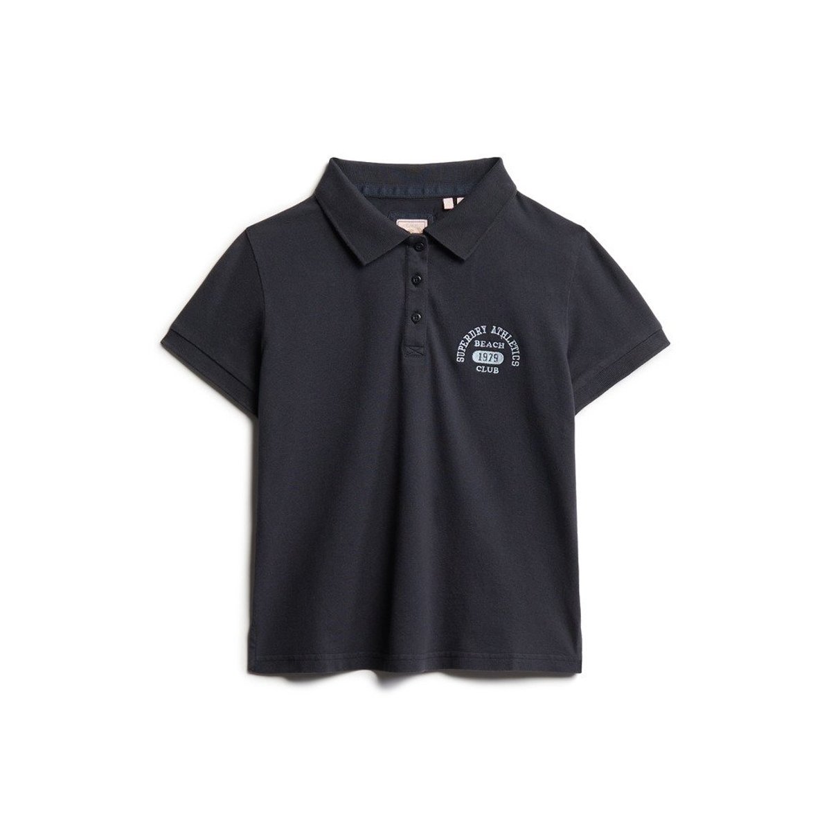 Polo ajusté Athletic Essentials 90s bleu marine éclipse, SUPERDRY
