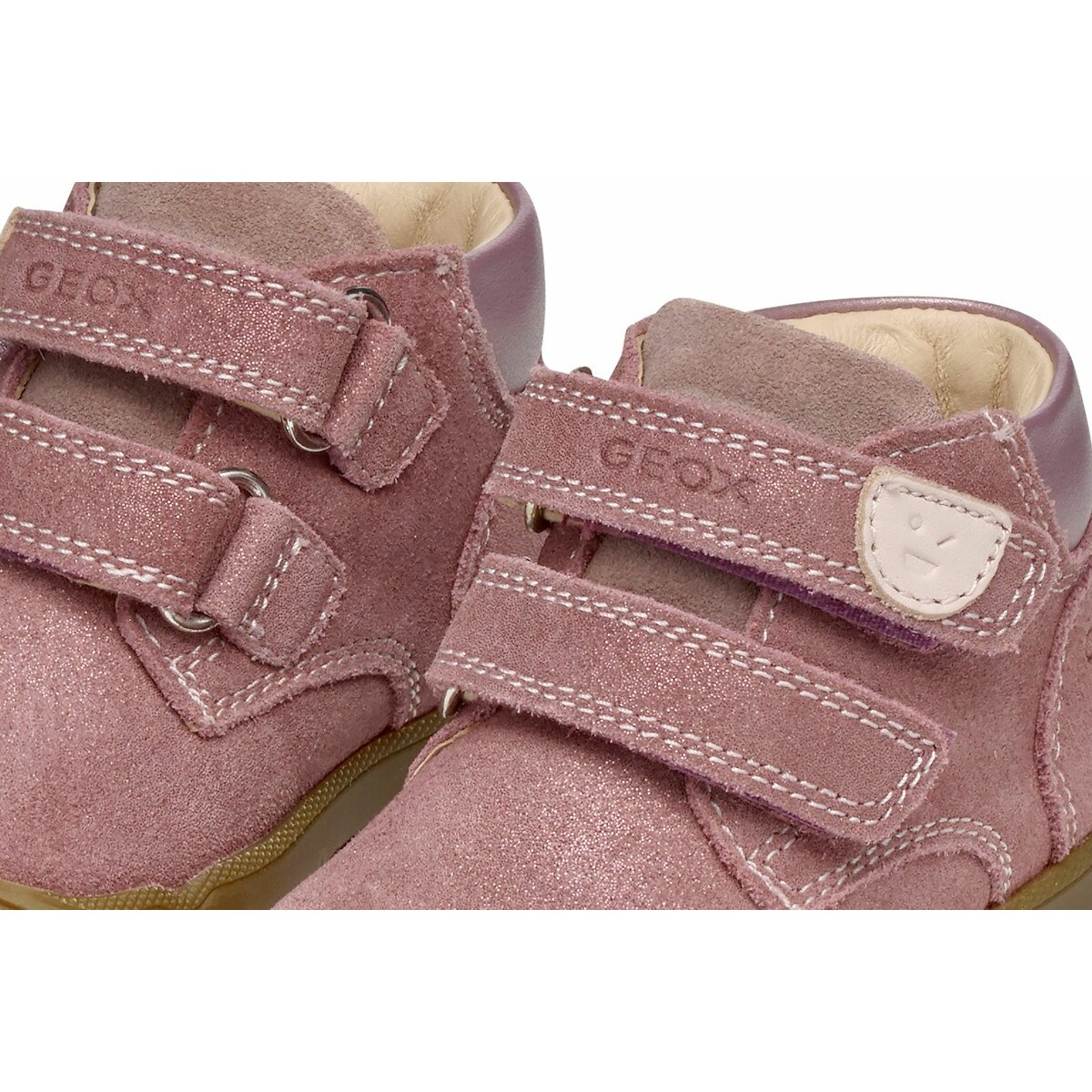 Kids Macchia High Top Trainers with Touch 'n' Close Fastening pink, GEOX