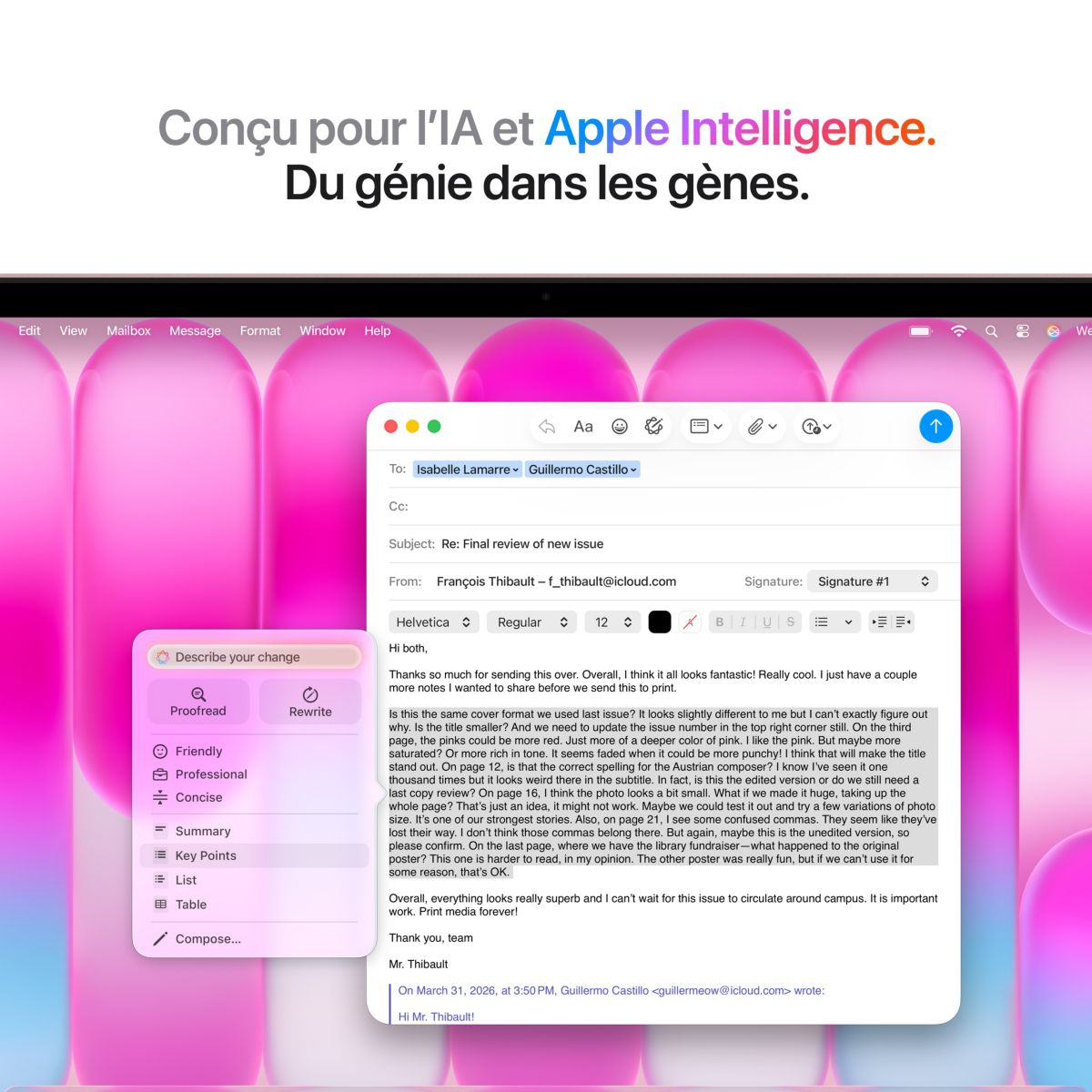 Ordinateur Apple Neo Puce A18 Pro CPU 6 / GPU 5 coeurs Mémoire RAM 8Go Stockage 512Go SSD Rose poudré avec Touch ID couleur unique, APPLE