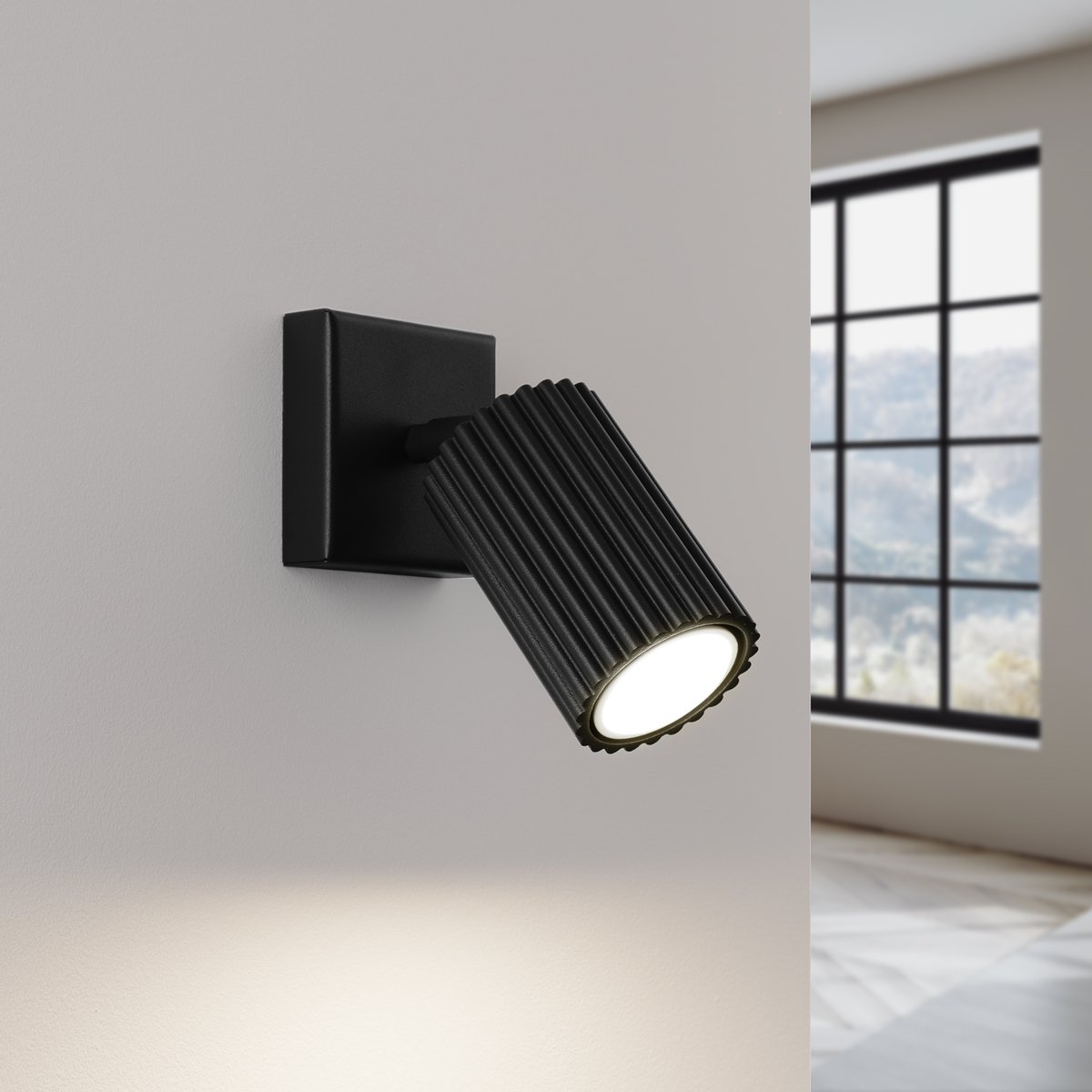 Applique Aluminium Noir GU10 1 Karbon noir, EDEN