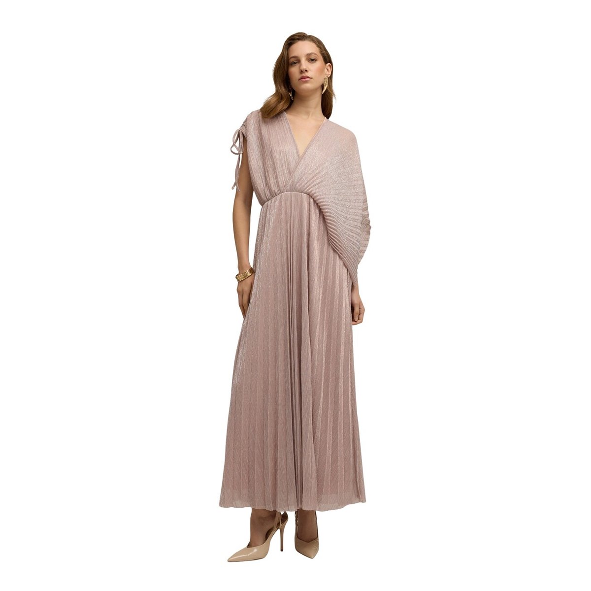 Robe longue plissée oro, MOTIVI