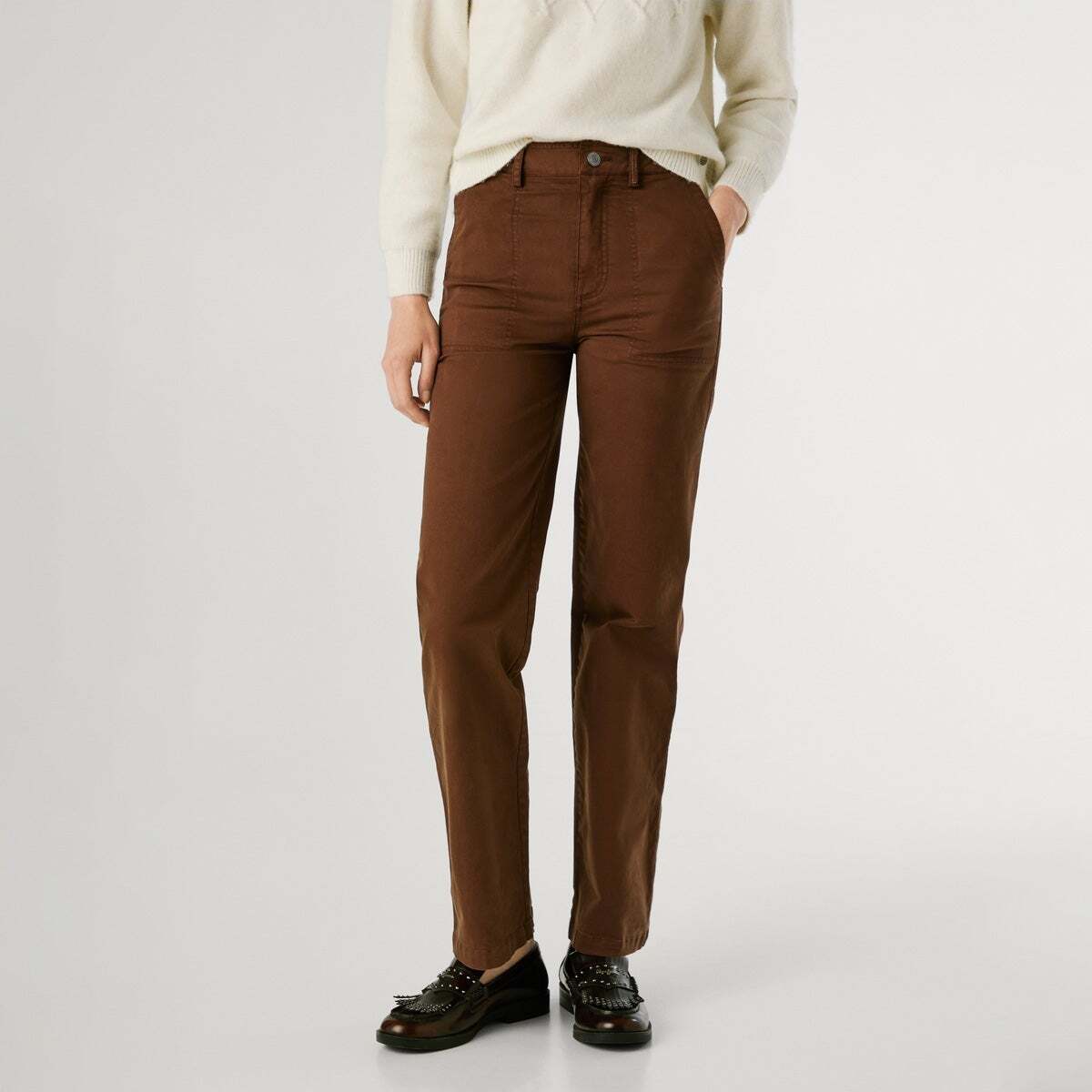 Pantalon Élastique Coupe Décontractée brun chocolat, PEPE JEANS