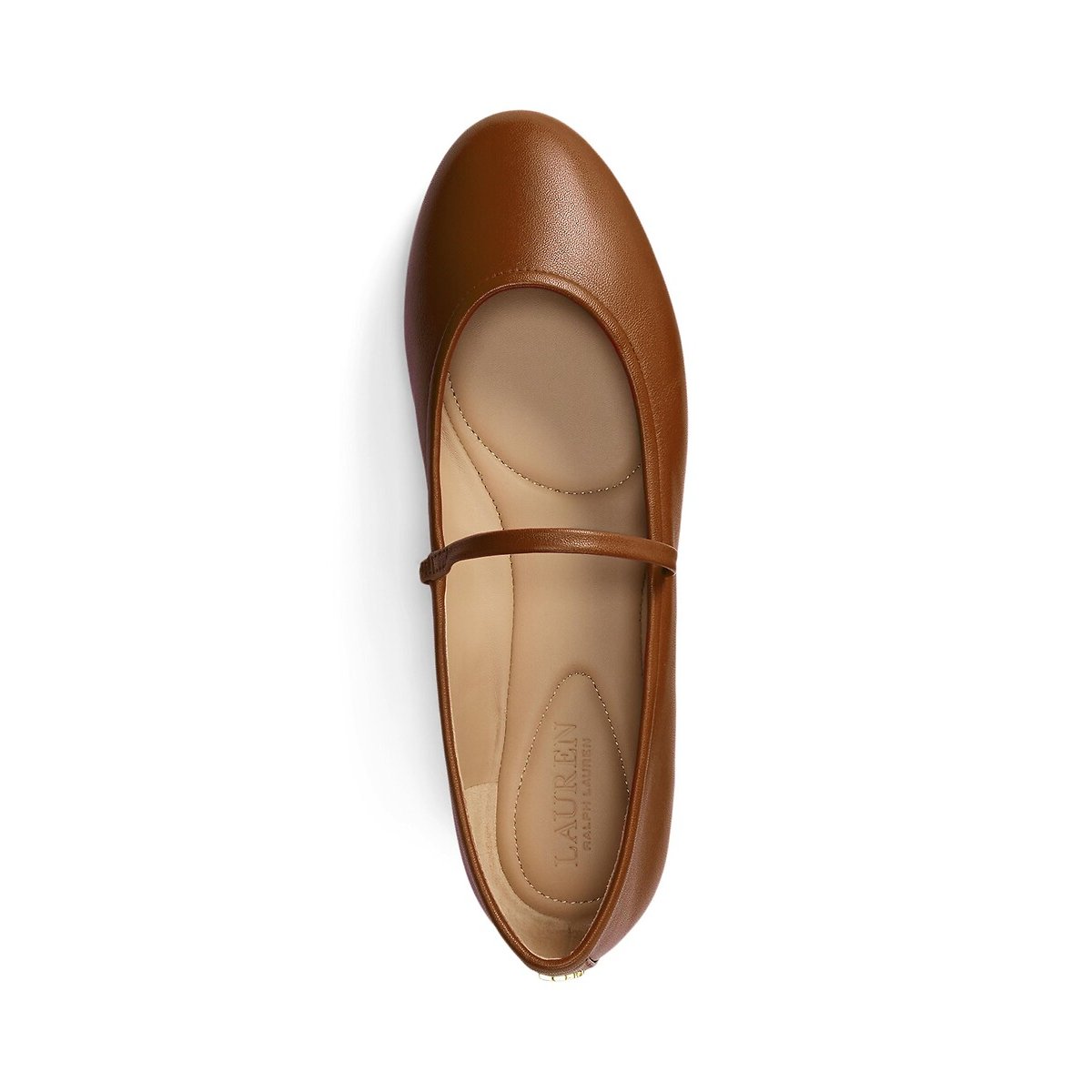 Jayna Leather Mary Jane Ballet Pumps tan, LAUREN RALPH LAUREN