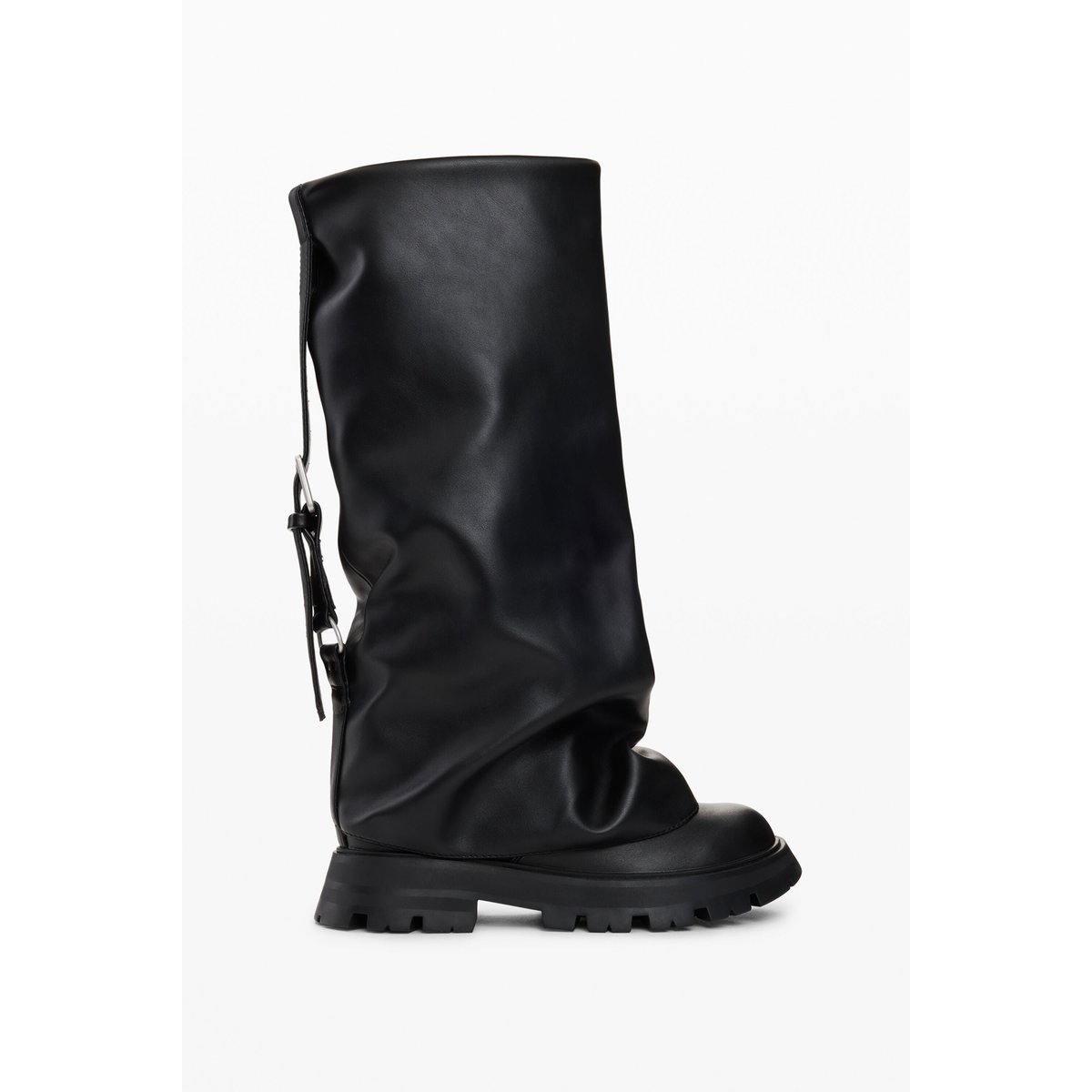 Bottes hautes effet cuir noir, DESIGUAL