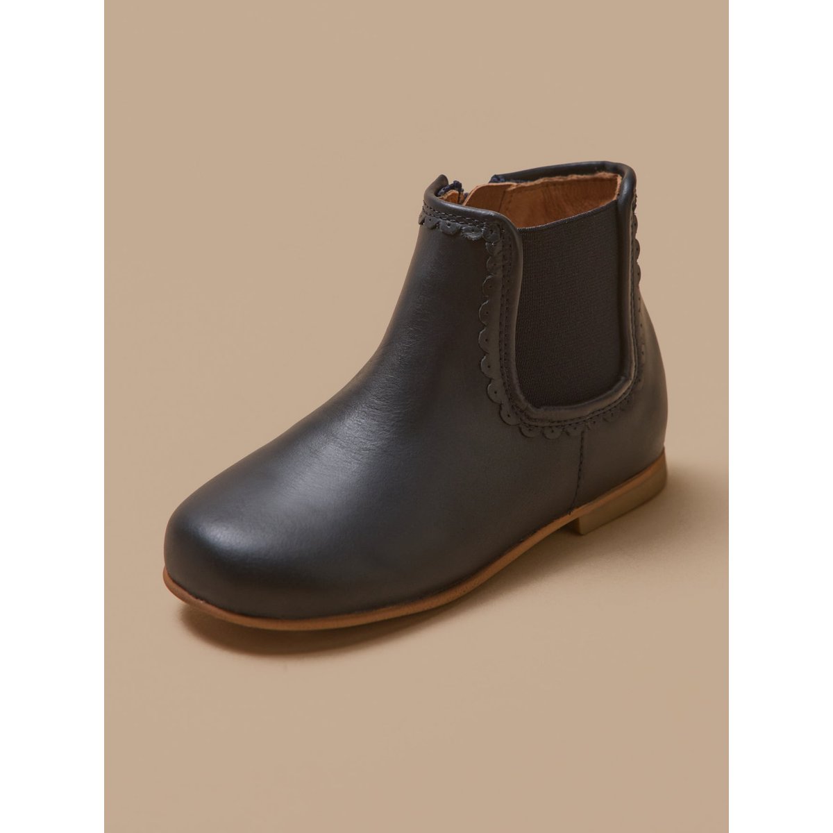 Boots cuir encre, CYRILLUS