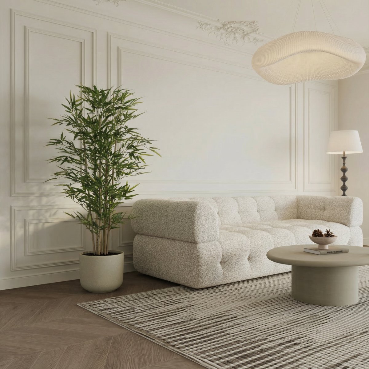 Bambou en pot artificiel H150 vert, SIA DECO