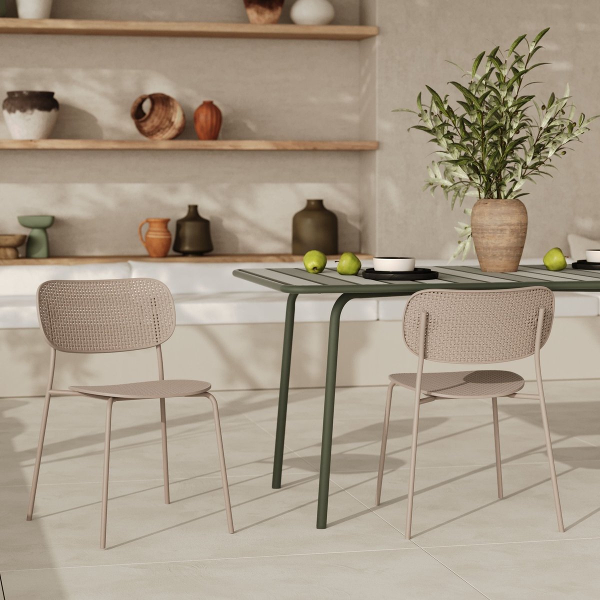 Chaise de jardin Géa - GÉA beige, MAISON PAVANE