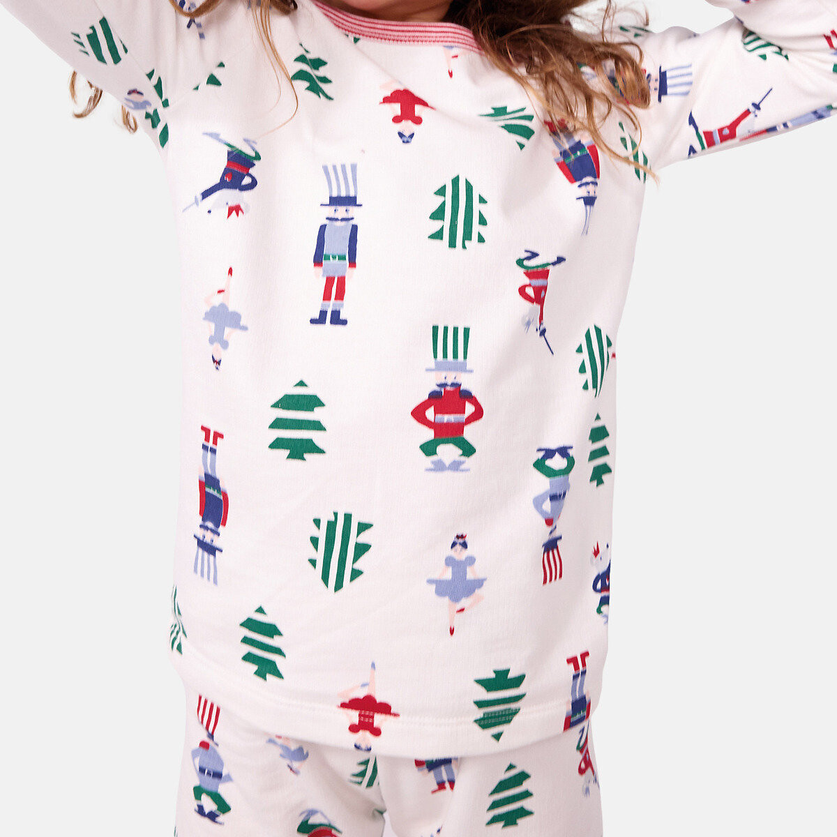 Pyjama en molleton, imprimé Casse-Noisette imprimé fond blanc, PETIT BATEAU
