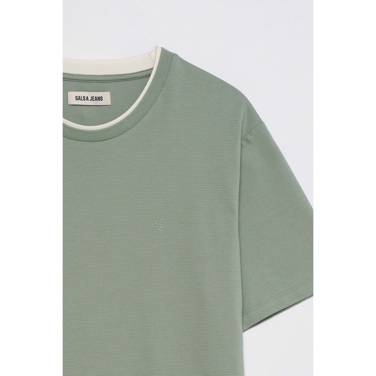 T-SHIRT TEXTURÉ bleu, SALSA JEANS
