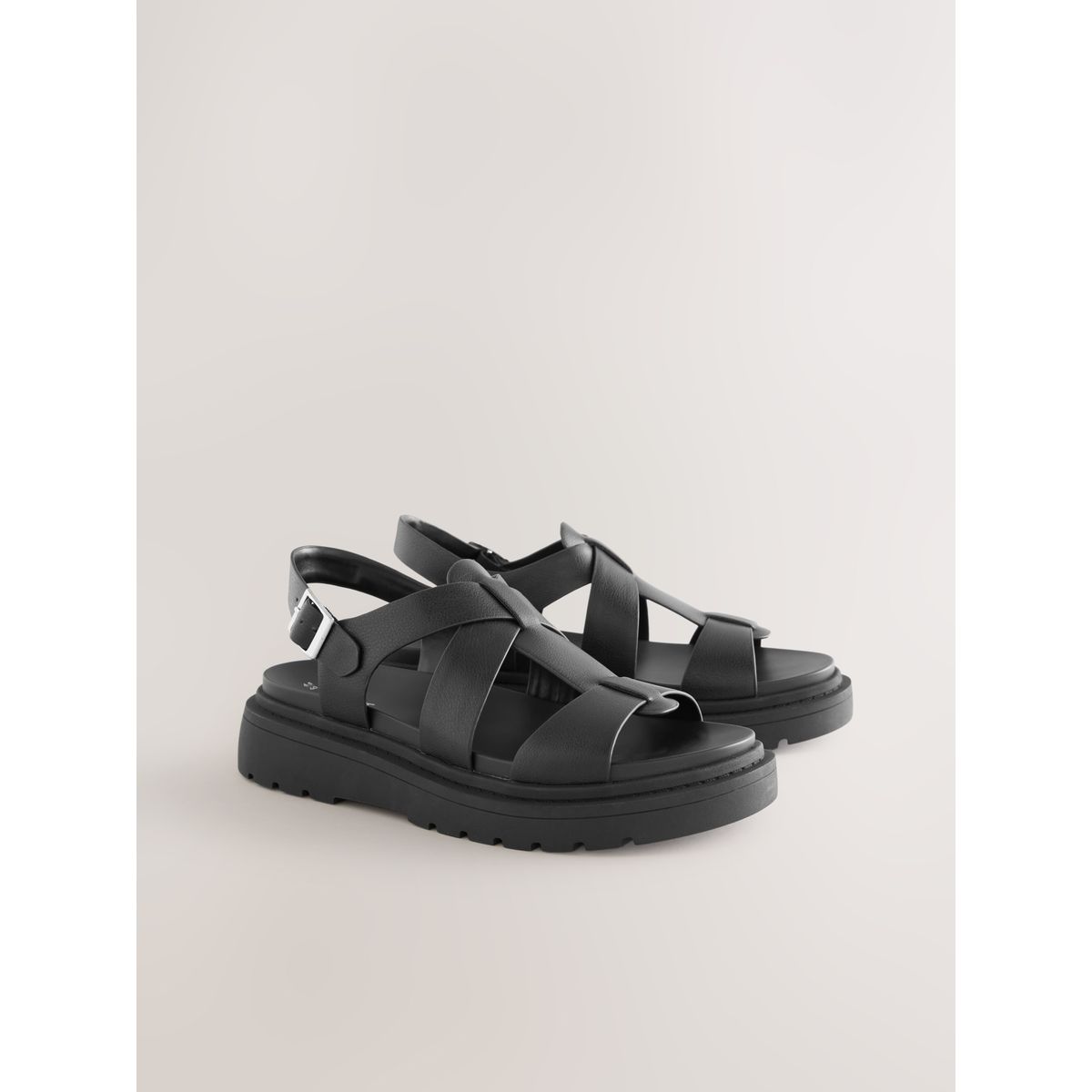 Sandales forever comfort® à semelle épaisse noir, NEXT
