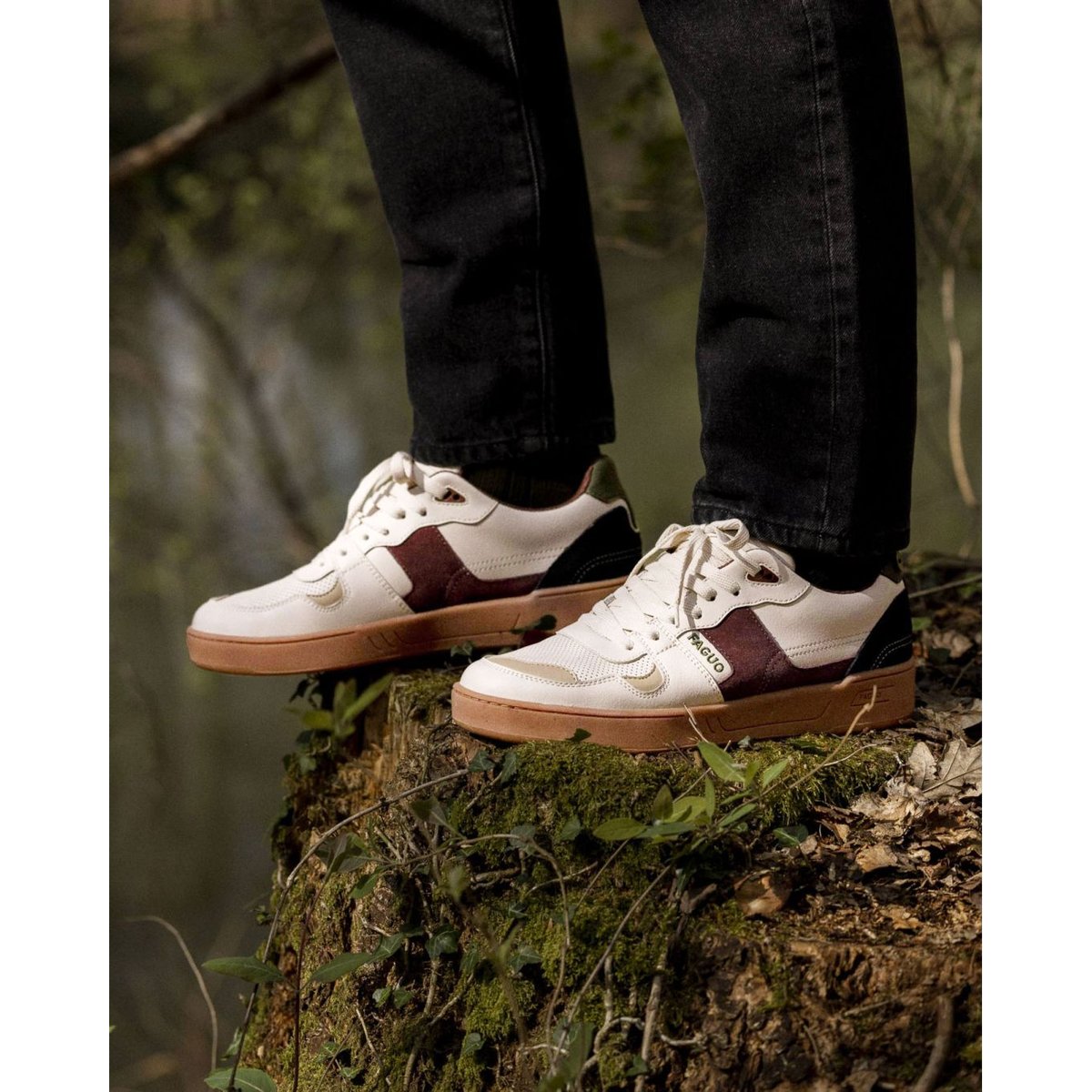 Baskets cuir suede CEIBA marron, FAGUO
