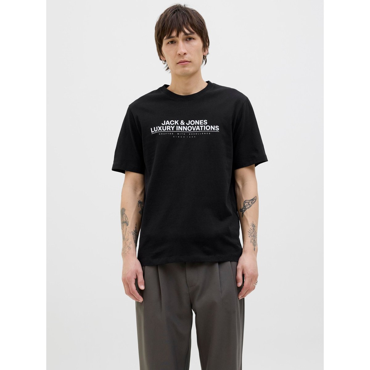 T-Shirt noire - black, JACK & JONES