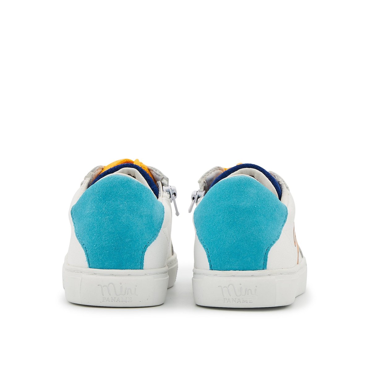 Baskets Enfant En Cuir Mini Simone Monsieur Madame Chatouille blanc, BONS BAISERS