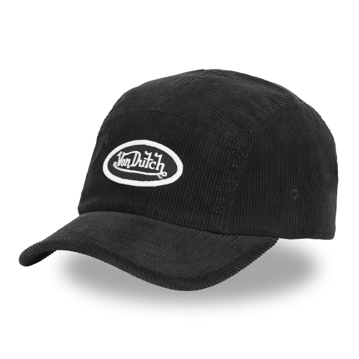 Casquette 5 panels VELVET noir/blanc, VON DUTCH