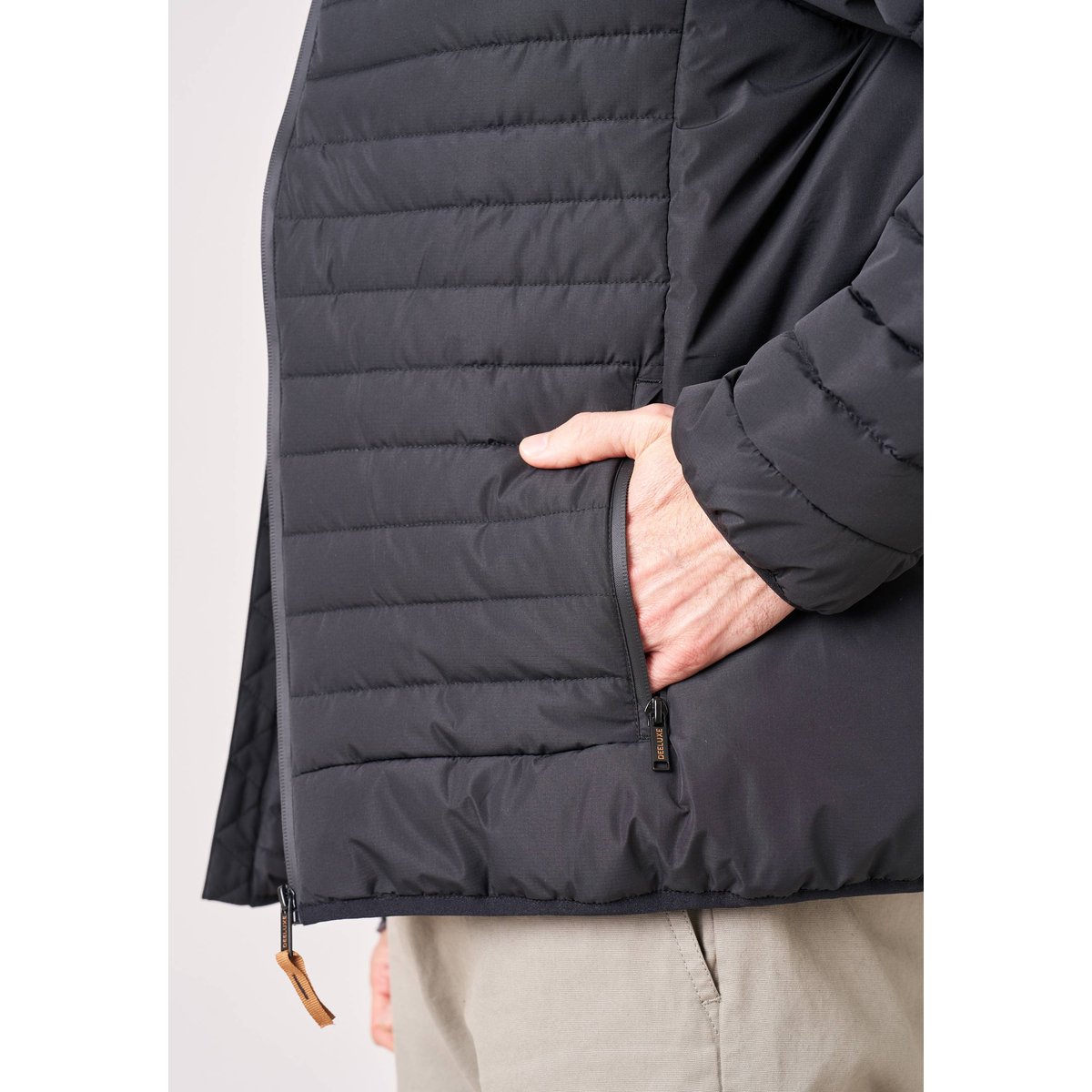 Doudoune fine homme col montant DRYLON black, DEELUXE