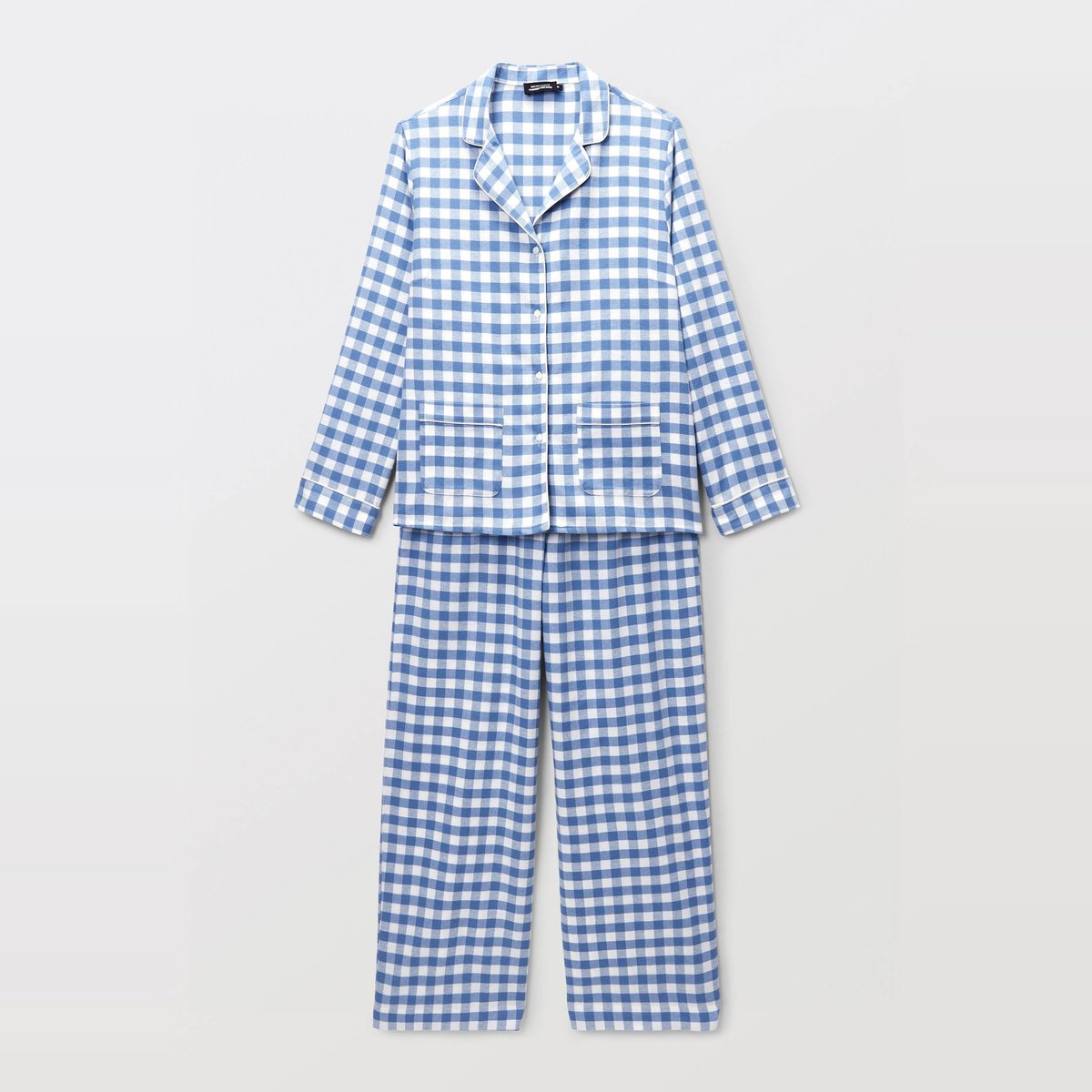 Pyjama à carreaux en coton gratté bio GOTS finistere, MONOPRIX