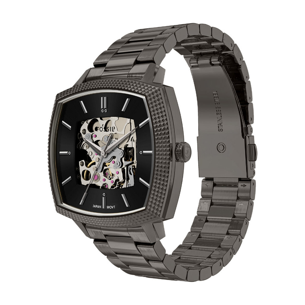 Montre Analogique MACHINE LUXE gun métal noir gun métal, FOSSIL