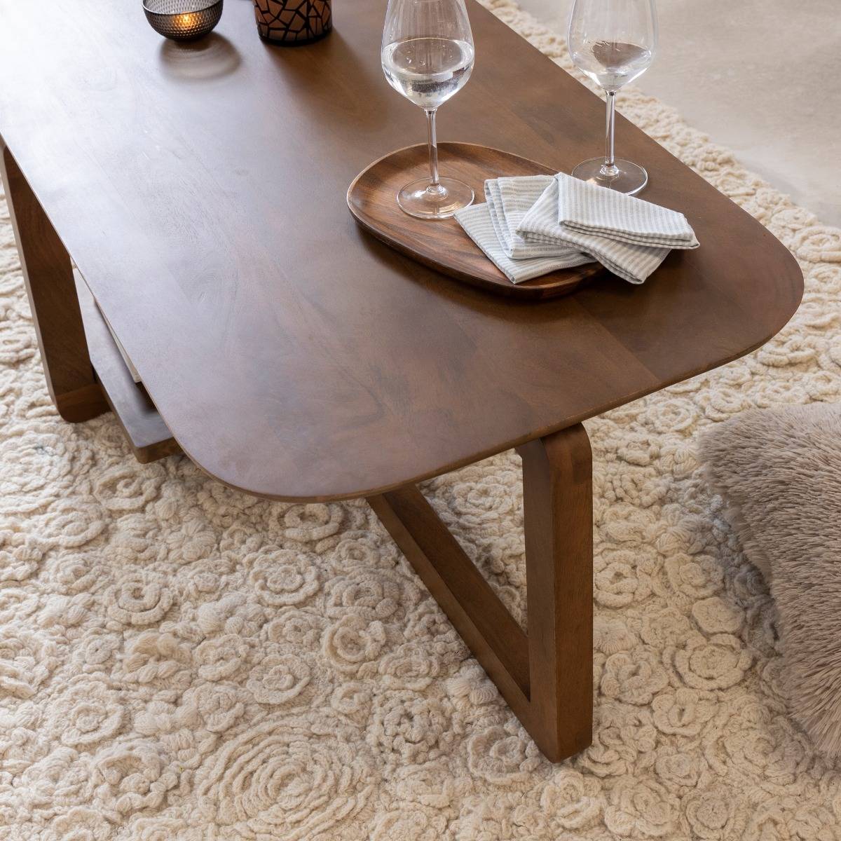 Table basse en bois de manguier ZOLA bois foncé, MADE IN MEUBLES