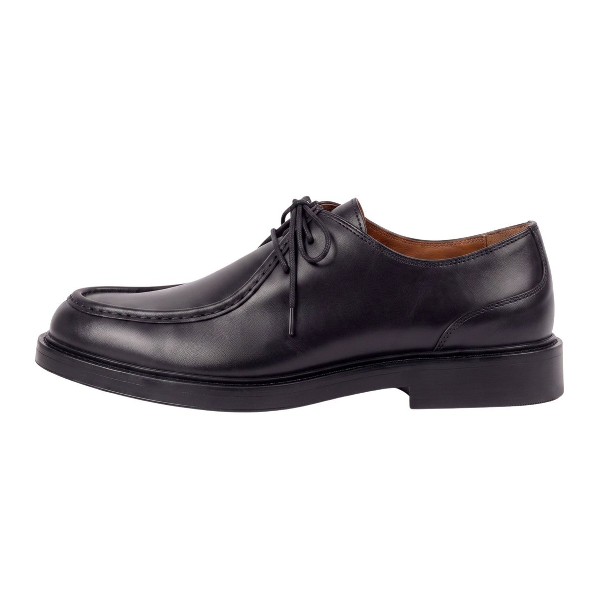 Derbies plateau Mathis cuir noir, JULES & JENN
