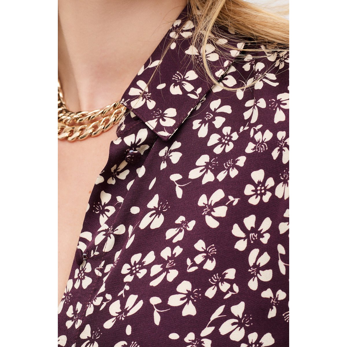 Chemise Charme prune, CAROLL