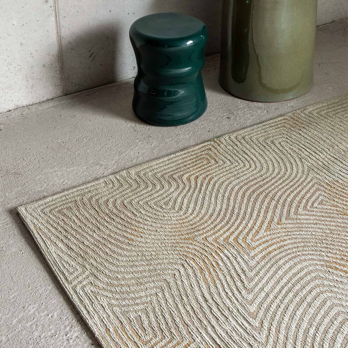 Tapis intérieur/extérieur tissé plat HUSK beige, NOVATREND