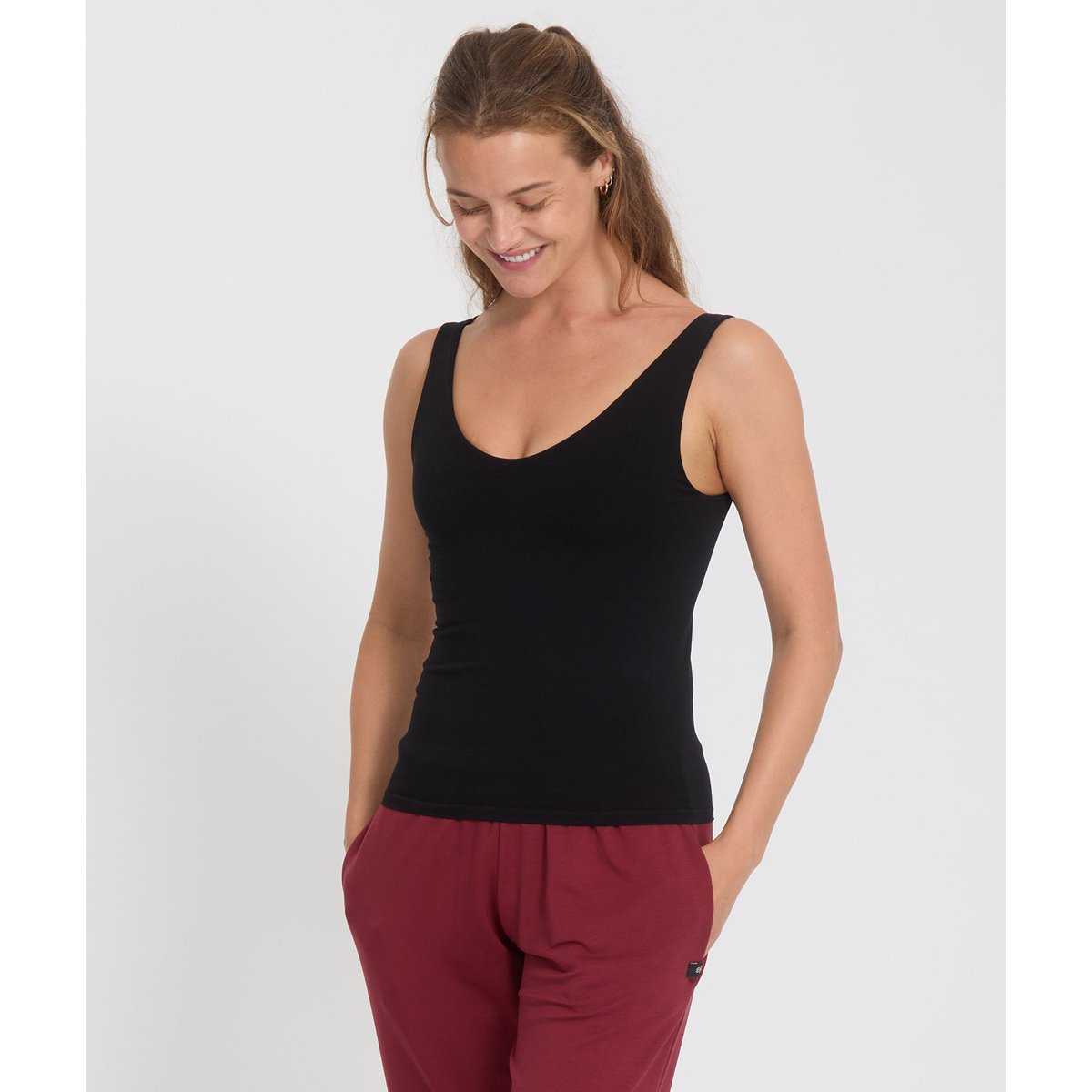 Top avec brassière intégrée BIJA noir, YOGA SEARCHER
