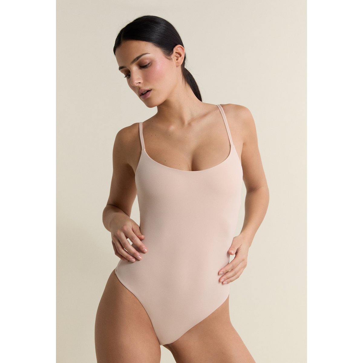 Body en microfibre avec brassière intégrée PURE SOFT lin, ETAM