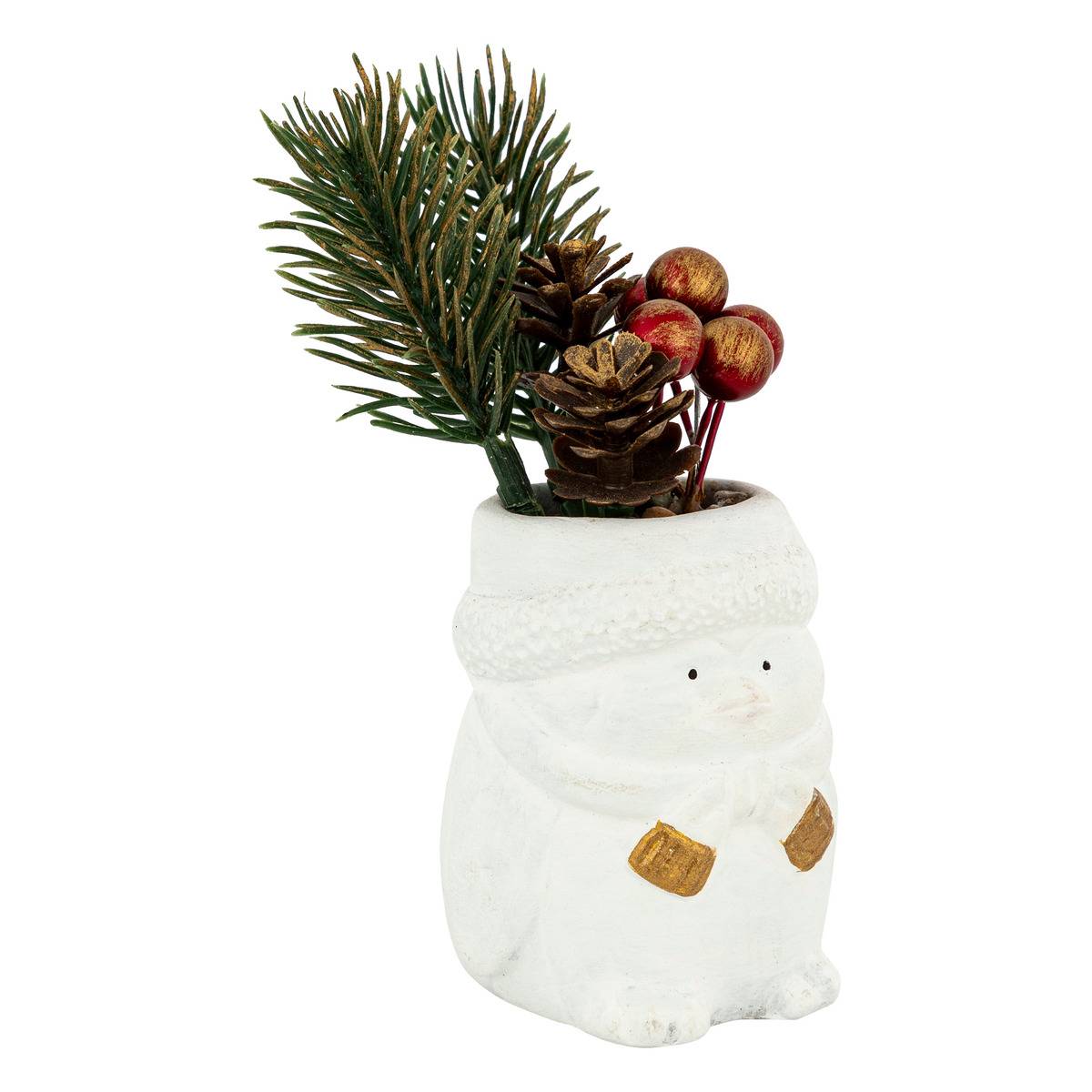 Plante en pot Noël H12cm multicolore, ATMOSPHERA