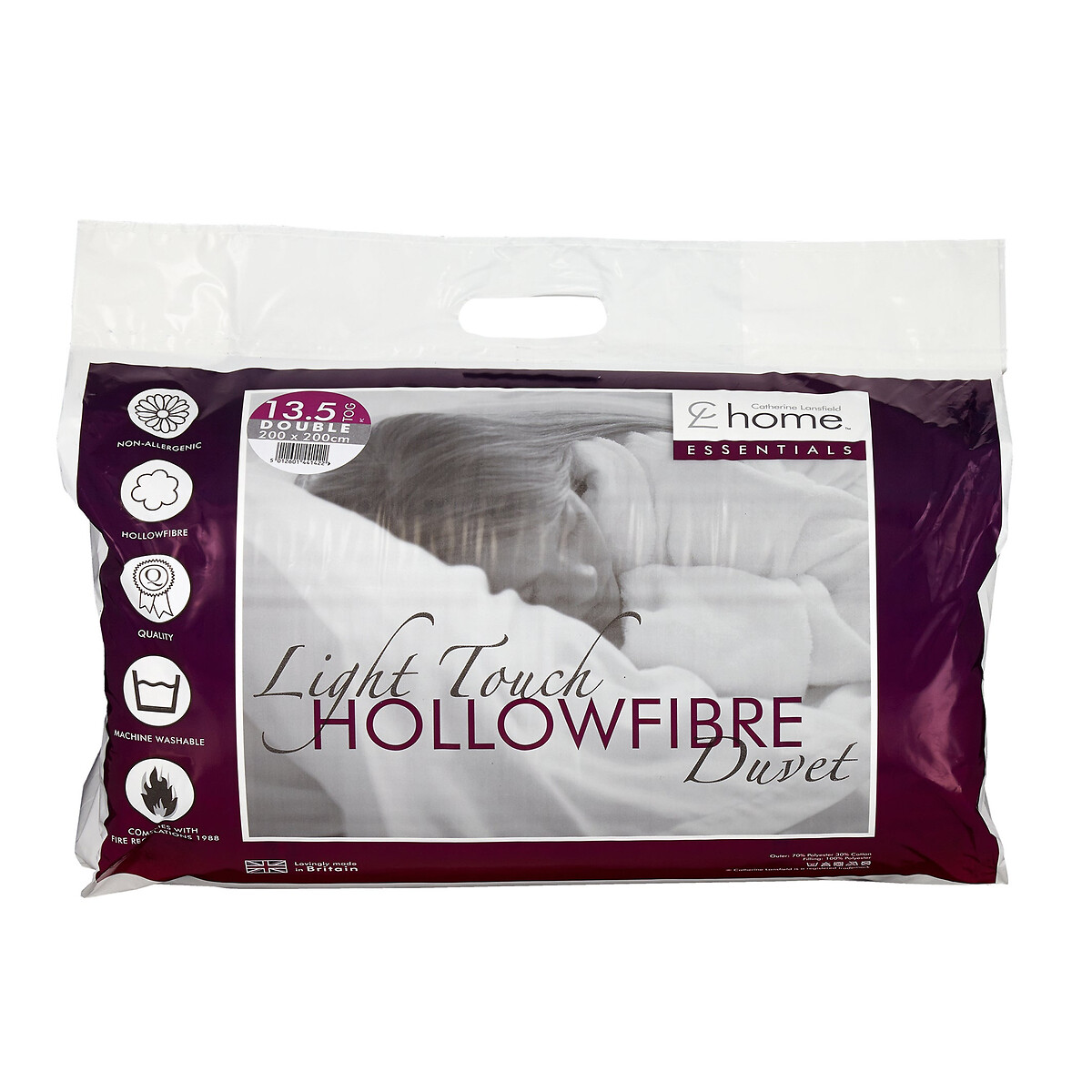 Hollowfibre 13.5 Tog Duvet multi-coloured, CATHERINE LANSFIELD
