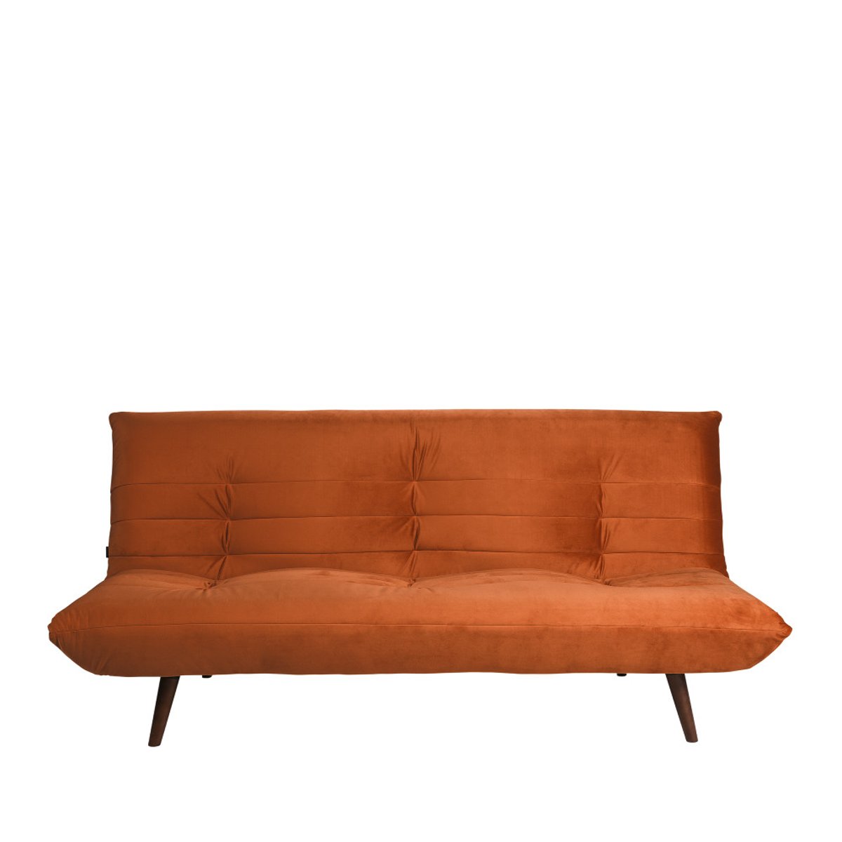 Canapé convertible 3 places en velours- TOMMY rouille, DRAWER