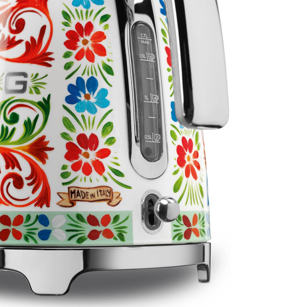 Bouilloire électrique 1,7 litre KLF03 décoré / spécial brillant, SMEG