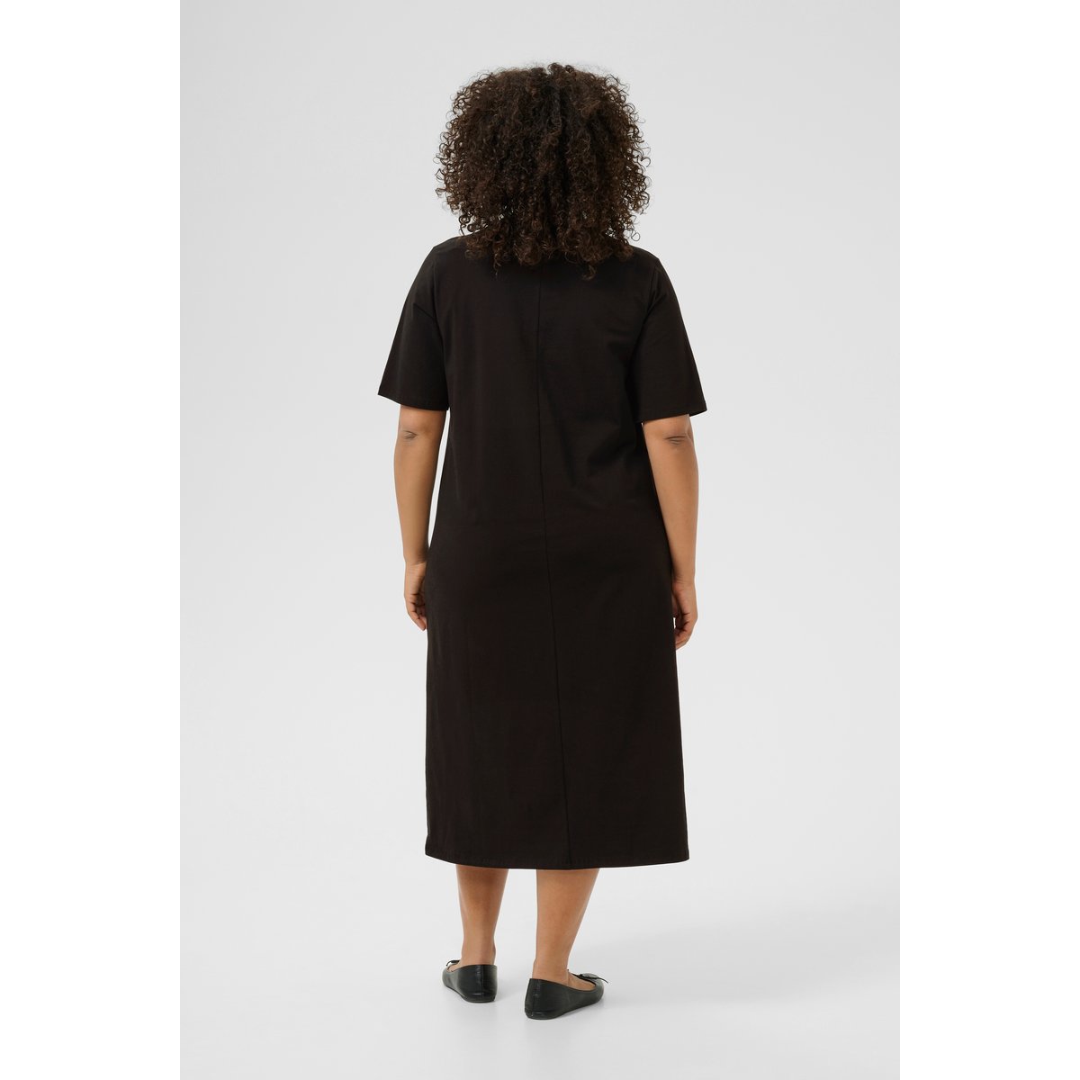 Jersey dress noir black deep, KAFFE CURVE