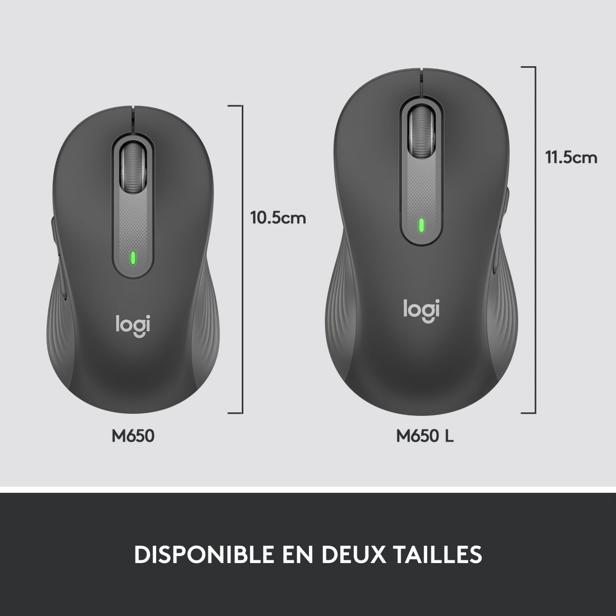 Souris sans fil Signature M650 Graphite gris, LOGITECH