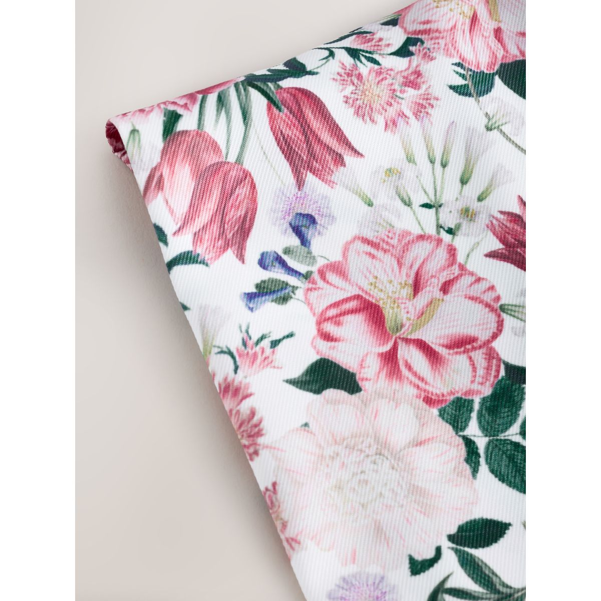 Chemise coton, cravate et pochette vert d'eau/rose floral, NEXT