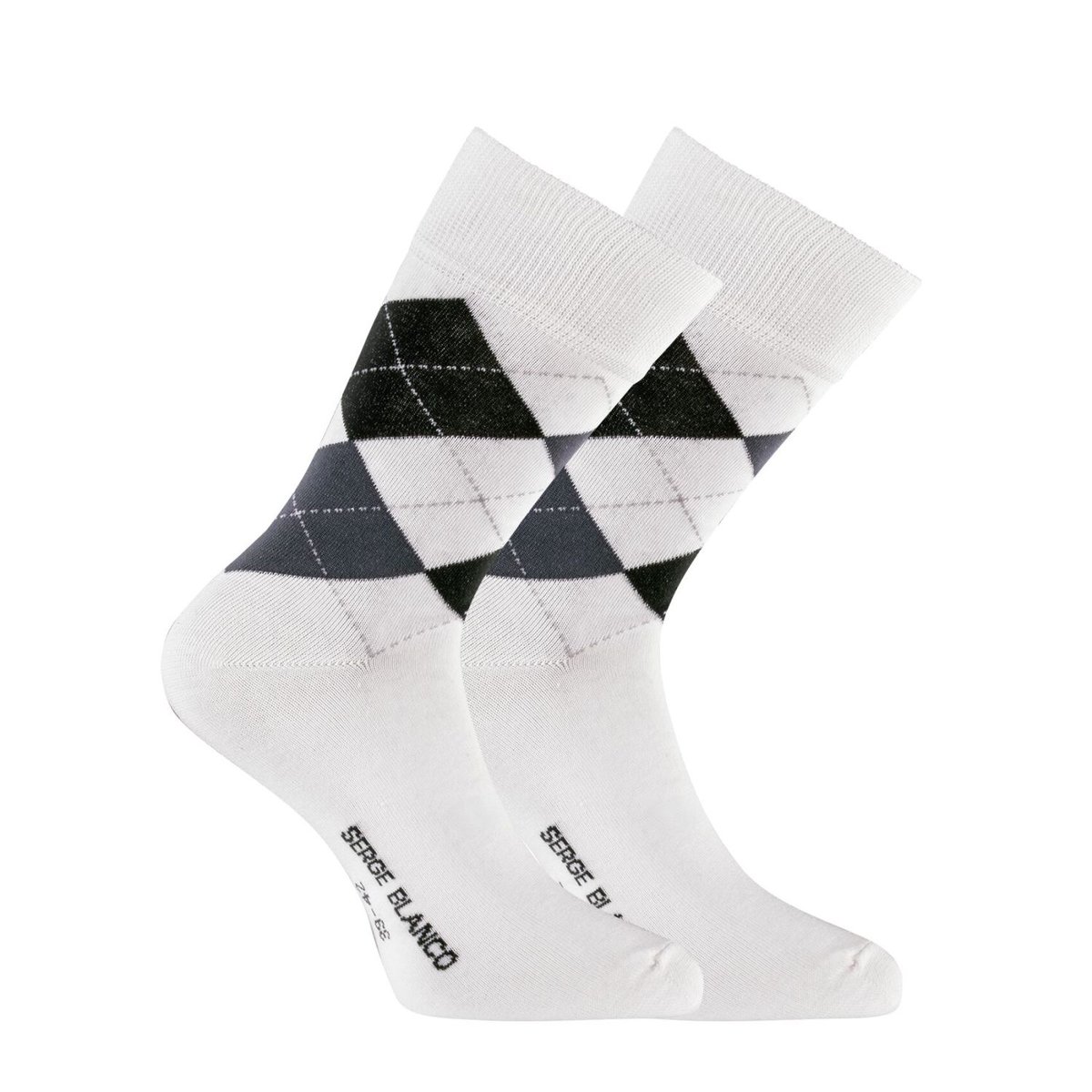 Lot De 6 Paires De Chaussettes Coton beige/noir/blanc, SERGE BLANCO