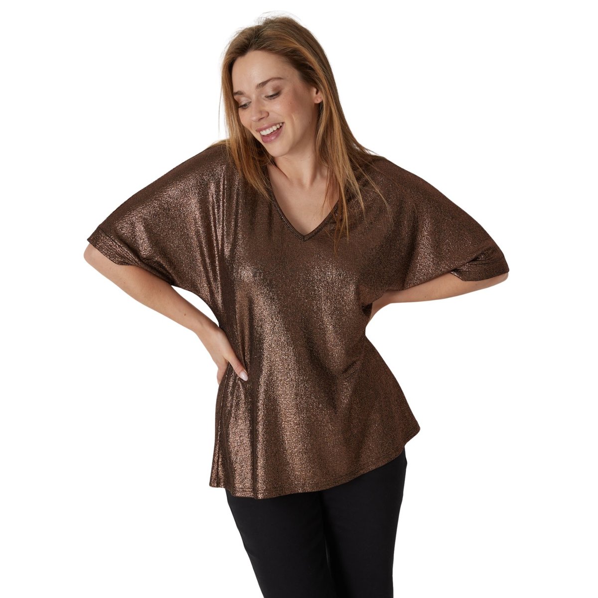 Tee-shirt irisé chocolat, DAXON