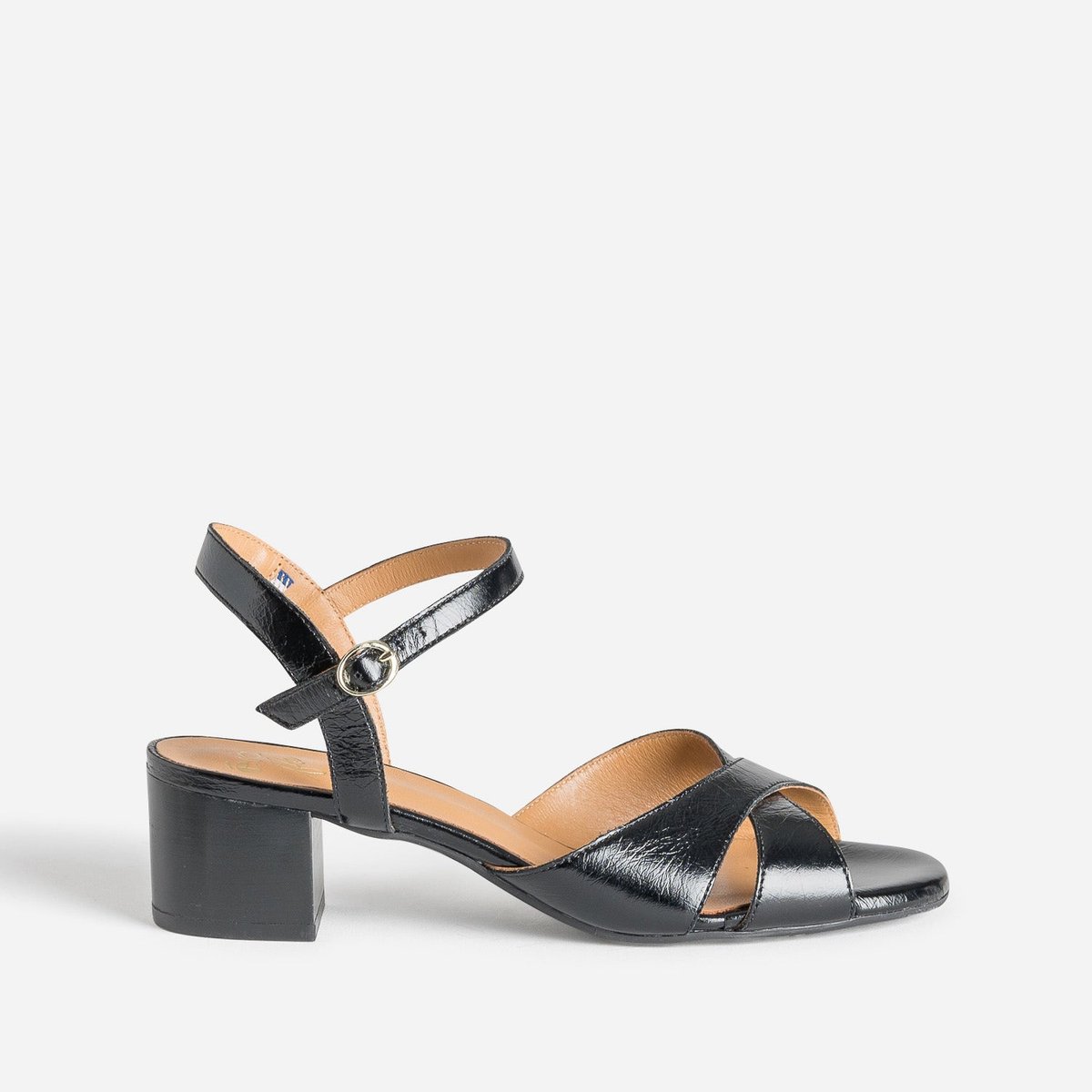 Sandale À Talon en cuir TATAMA noir, ERAM