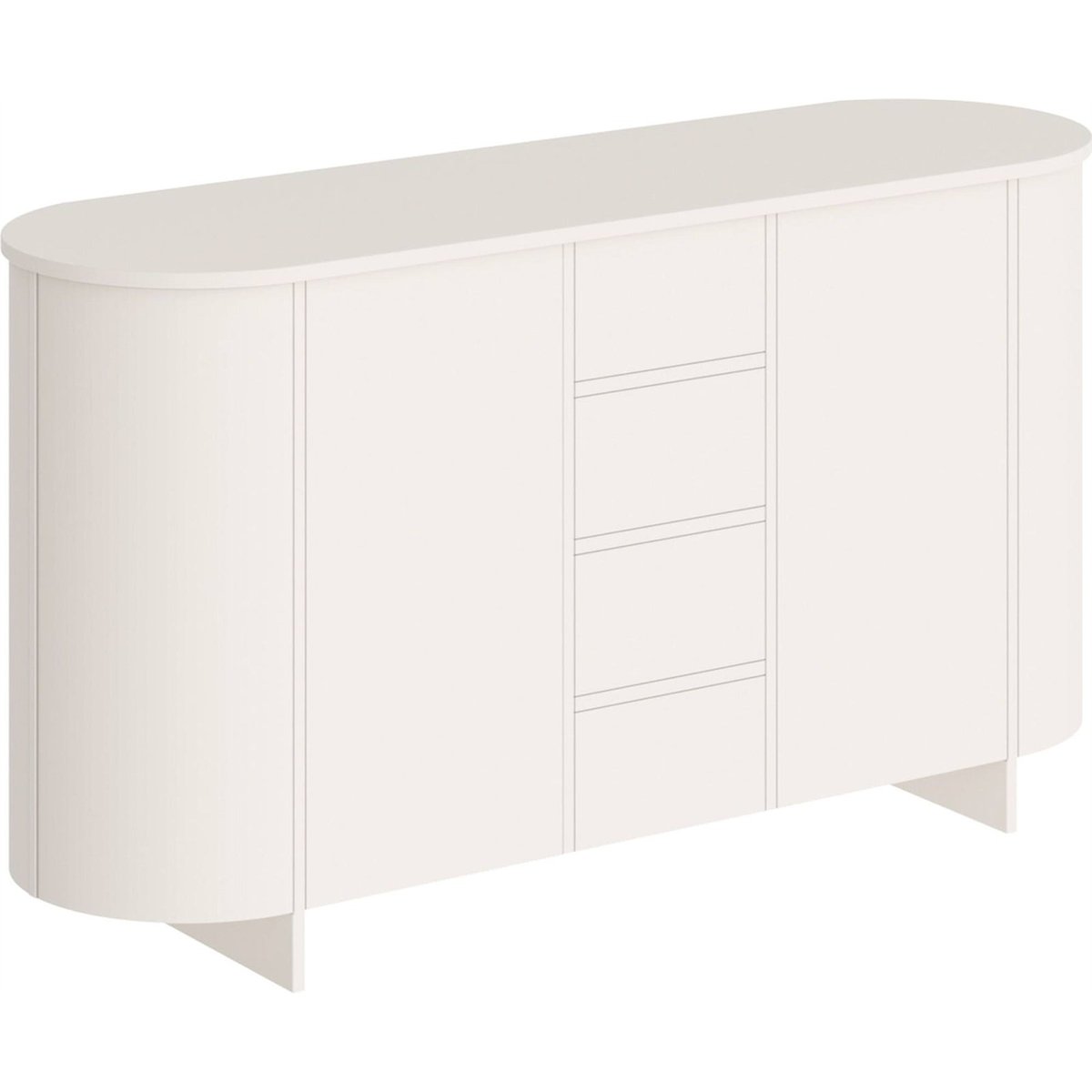 Commode 2 portes 4 tiroirs REFLICY cachemire, RECOLLECTION