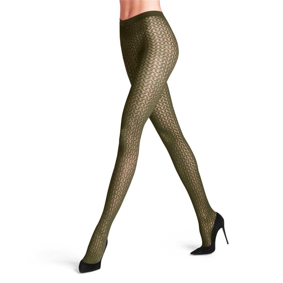 Collant Cryptogram 30 Transparent artichaut, FALKE