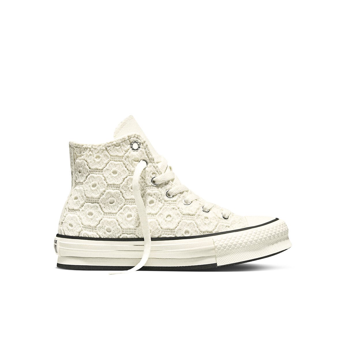 Baskets CHUCK TAYLOR ALL STAR EVA LIFT HI CROCHET ecru, CONVERSE
