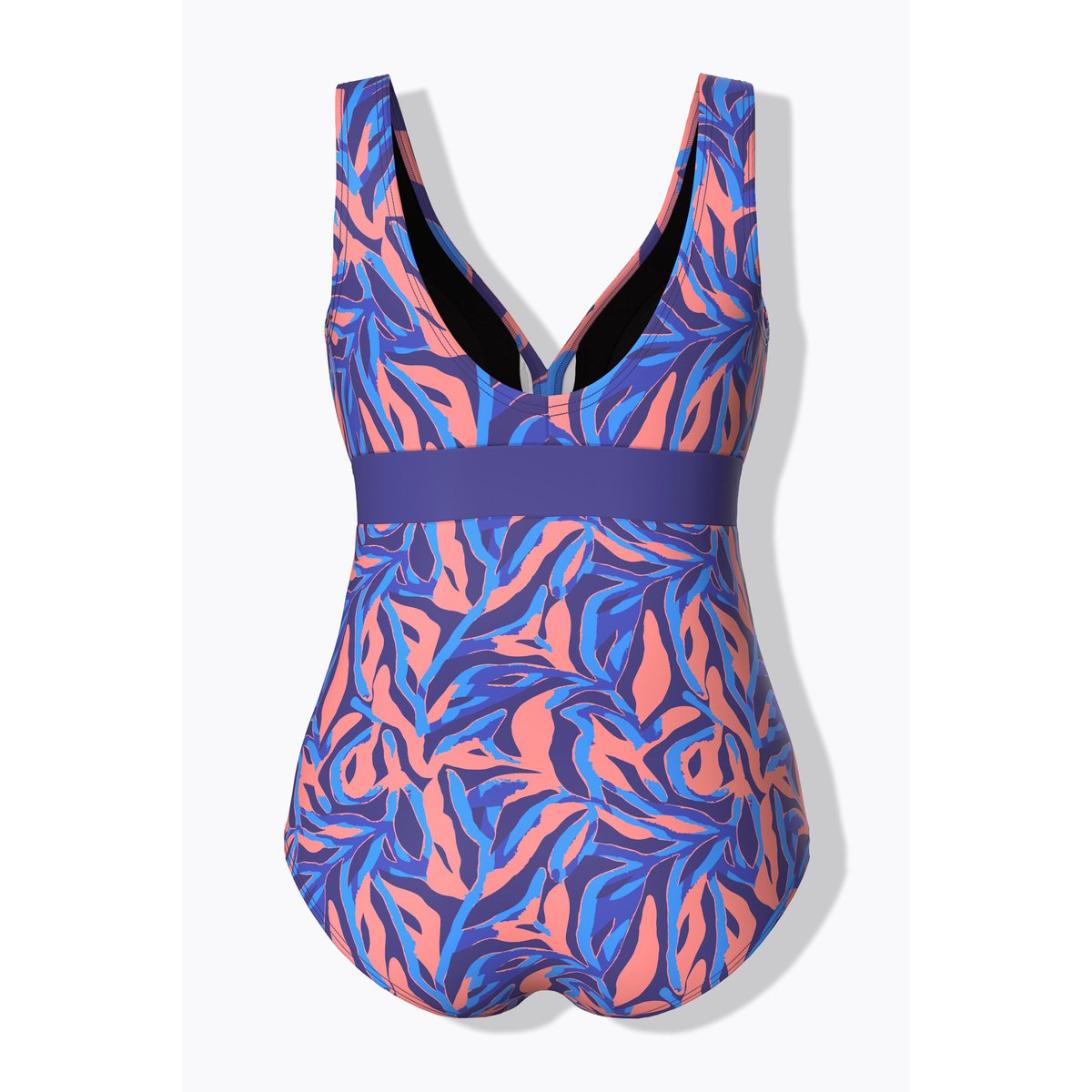 Maillot de bain avec bonnets souples marine, ULLA POPKEN
