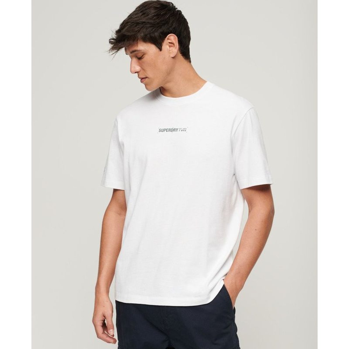 T-shirt ample à logo Utility Sport blanc éclatant, SUPERDRY